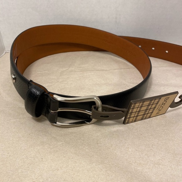 Boconi Black leather belt size 40 - Picture 2 of 3
